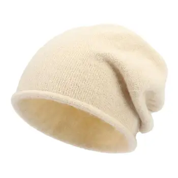 Топла вълнена шапка Ветроупорна плетена шапка Уютна стилна дамска зимна шапка Плетени еластични студеноустойчиви шапки в твърдо състояние за съхранение