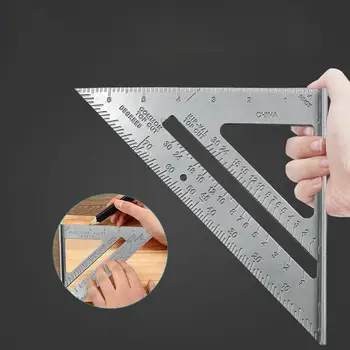 Триъгълно правило 90 градуса ъгъл на удебеляване правило алуминиева сплав дърводелец измерване квадратна линийка