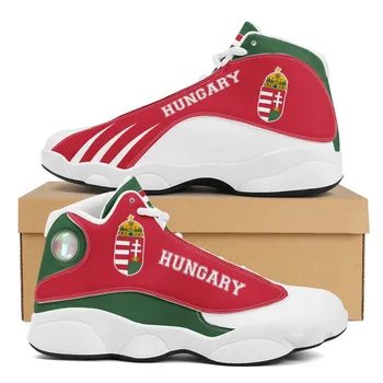 Унгария Печат на флага Тийнейджърски ежедневни уютни маратонки Модерен дизайнер Уютни баскетболни обувки Външни мъже Неплъзгащи се трайни обувки за бягане