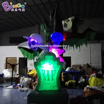 ФАБРИКА ЗА ТЪРГОВИЯ НА ЕДРО 3mh надуваемо осветление надуваеми дърво призрак модел надуване персонализирани LED елемент за Хелоуин декорация употреба