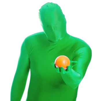 Фотография на цяло тяло Chromakey зелен костюм унисекс възрастен зелено боди участък костюм за фото видео Фестивал на специалните ефекти