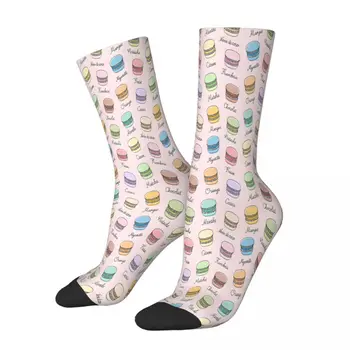 Френски макарони модел на мъглива роза бисквитки бисквитки чорапи мъжки мъжки жени летни чорапи полиестер