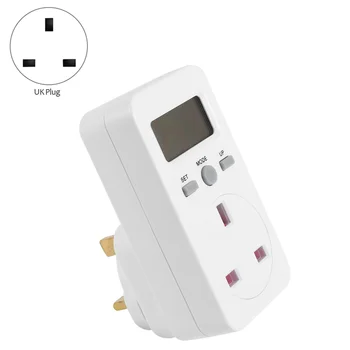 Цифров електромер Plug-In Socket Електрически ватметър Energy Monitor Uk Plug