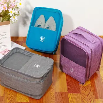 Чанти за обувки за пътуване държи 3 чифта обувки за пътуване преносими обувки торбичка и ежедневна употреба съхранение торбичка с дръжка
