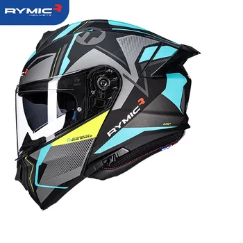 Чисто нова състезателна мотоциклетна каска за цялото лице Модулна флип нагоре Casque Man Жени Вътрешна слънчева козирка Cascos Para Moto Open Face Helmet