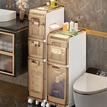 Шкаф за съхранение на тоалетни шевове Шкаф за съхранение на баня Многослоен рафт за съхранение на чекмеджета Водоустойчив прахоустойчив организатор на тоалетни ръбове