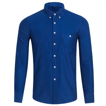Blue Men Есенна риза с дълъг ръкав Мъжки ризи Smart casual Ripuroy streetwear Плюс размер дрехи XXXXXL