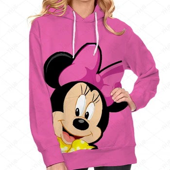 Cartoon Disney Minnie Mickey Mouse Print Hoodie Women/Men Tops Kawaii Printed Harajuku Ullzang Sweatshirt O-Neck Female Harajuku